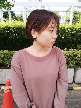 フロート 小阪店(float) ミニボブ_毛先パーマ ことりベージュ