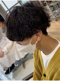 波巻きスパイラルパーママッシュショート無造作パーマ刈り上げ