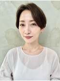 大人ハンサムショート/前髪なしショート/ショートヘア/表参道
