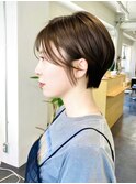 大人可愛い/ショート/小顔ショート/20代/30代/40代/寒色ブラウン