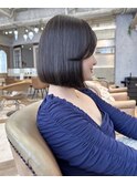 垢抜けボブ！顔まわりカット　まとまりボブ