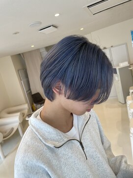 ナインバイトゥルース(9 NINE by truth) 【メンズ】ミディアムセンターパート×アイスグレージュ