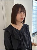 【YOKE】髪質改善切りっぱなしボブ縮毛矯正ストレート