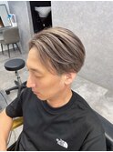 ホワイトメッシュ/ツイスト/ツイスパ/パーマ/メンズ/眉毛