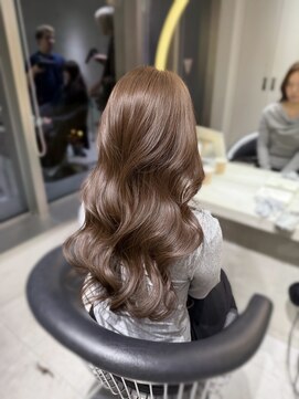 ロンドウル 熊本(Lond ulu) ウェーブミディアムメルティカラー×ブリーチなし韓国【熊本】