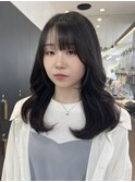 髪質改善縮毛矯正レイヤーカット顔周り前髪くびれ韓国/横浜