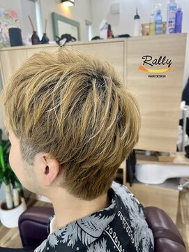 ラリー(Rally) ツーブロックショート