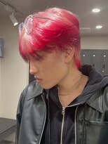 ベレーザ 渋谷(BELEZA) 15651ブリーチ&ダブルカラー渋谷ラウンドマッシュカシスレッド