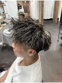 メッシュ、ツイストパーマ