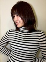 ミロアヴィタ 平尾(miroa vita)&nbsp;レイヤーカット ダークブラウン 顔周りカット くびれヘア 20代