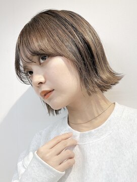 サンドイエナ 横浜店(sand yena) ボブディオリーブベージュ髪質改善縮毛矯正フェイスレイヤー