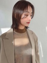 ノラギンザユー(NORA GINZA/U)&nbsp;切りっぱなし外ハネボブ艶暗髪シースルーバング