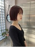 切りっぱなしボブ　