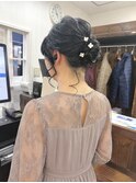 お呼ばれヘアセット×ゆるふわシニヨン
