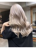 バレイヤージュ、ハイライト、レイヤーカット、ダブルカラー