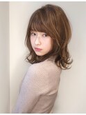 武蔵小山 大人可愛い小顔 外ハネ切りっぱなしくびれセミディ