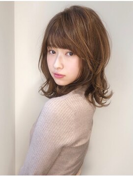 ネオリーブアーチ 武蔵小山店(Neolive arch) 武蔵小山 大人可愛い小顔 外ハネ切りっぱなしくびれセミディ