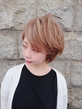 ミエル(miel) 【hair design miel】ハイトーンショート