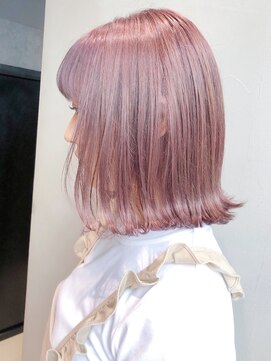 アルバム 銀座(ALBUM GINZA) ピンクアッシュ_セシルカットココアブラウン_ba302353