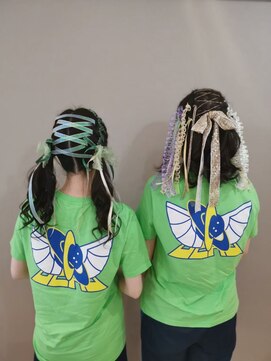 ヘアセットサロン ミント(Hair set salon MINT) 布リボンヘアアレンジ