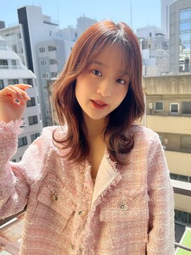 ロンド ストラーダ 心斎橋(Lond strada) 韓国前髪顔周りロング×デザインカラー[心斎橋/髪質改善]