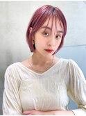 【Taylor 大宮】ビビットピンク×愛されショートボブ