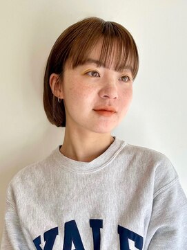 ローネス(LONESS) ぷつっとボブに顔まわりのレイヤーで少しだけ個性的に◎