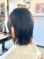オレンジ(orange)&nbsp;【orange大分賀来】外ハネミディアムグレーアッシュカラー