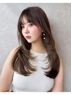 ロンドミラー 博多店(Lond Mirror) 顔周りレイヤー小顔ボブルフ/ブリーチなし透明感カラー/博多