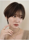 エアリーショート/ことりベージュ/耳かけショート/小顔カット