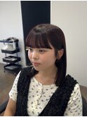ストレート/暖色カラー/ワイドバング/髪質改善/縮毛矯正