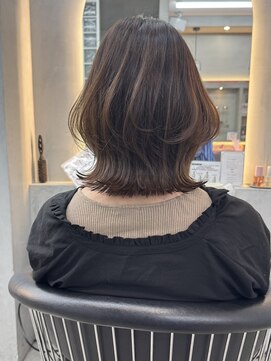 ロンドポレール 北千住(Lond polaire) 暗めカラー/レイヤーカット/マロンベージュ/くすみベージュ/