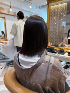 ロンドアベニール 北千住(Lond avenir) 暗めカラー/ボブ顔周り/前髪/レイヤー/髪質改善/縮毛矯正/北千住