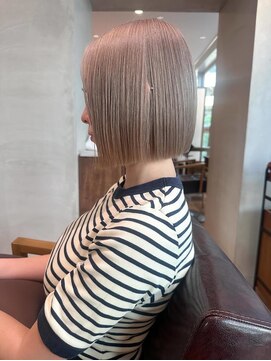 ラブハーツアンドビー 梅田EST(luve heart's And Be) ボブ×ハイトーングレージュ