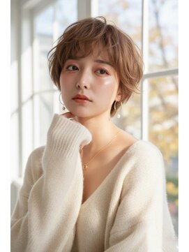 ヘアーメイク ライズ 西田辺店(Hair make rise;) 大人可愛い20代30代40代小顔カットひし形丸みハンサムショート