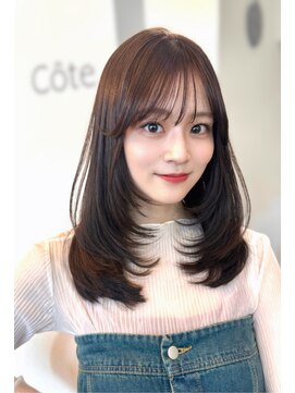 コート 表参道(Cote) 艶感こなれヘア愛され前髪メルティカラーウェーブミディアム