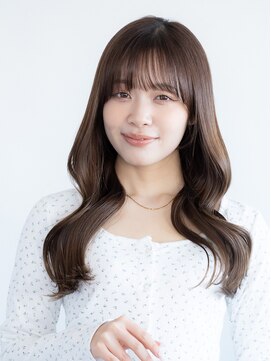 ヘアーサロン ラフリジー(Loufreasy) 透明感イルミナカラー韓国ヘアサイドバングロングレイヤーカット