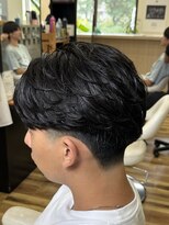 スウェル 千葉店(Swell)&nbsp;かきあげニュアンスパーマテーパーフェード