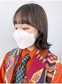 ボブダークグレージュ_くびれヘアビタミンカラー_ba356791