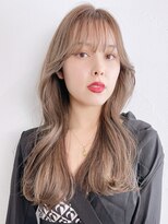 アルバム 渋谷パルコ(ALBUM) 韓国風くびれヘア_チェリーブラウンフェミニンロング_39070