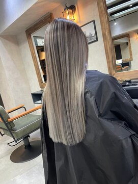 サニー 渋谷(SUNNY) バレイヤージュショコラアッシュハイライトグレージュカラー