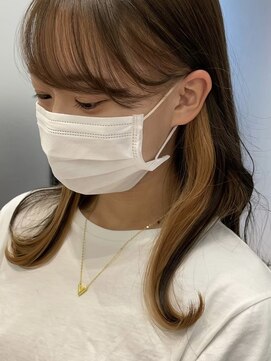 ムク 横浜店(muku) ミルクティーベージュダブルカラーインナーカラーケアブリーチ