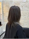 レイヤーカット×白髪ぼかしハイライト【白髪染め】