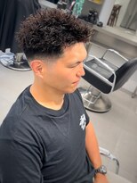 グルーマーズトウキョウ(GROOMER/S TOKYO)&nbsp;神保町スペインカールブルーブラックメンズスパイキーショート