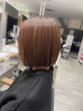アヴァンス セブンパーク天美 松原店(AVANCE.) ボブ×オレンジブラウン