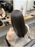 秋色◎髪質改善ミディアムレイヤー×メテオストレート