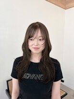 オルセン(OLSEN) レイヤー/ミディアム・ロング/20代/顔周り/ブラウンベージュ