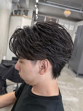 エデアンホンテン メンズサロン(EDEAN 本店 (旧:EDEAN 上通)) フェザーショートフェザーパーマセンターパート熊本メンズパーマ