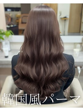 アミー 池袋(Ammy) コテ巻き風パーマ /韓国風パーマ/ベージュカラー/レイヤーカット