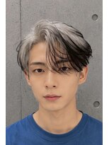 アボヘアー(Abo hair)&nbsp;マッシュ七三韓国ハイトーンカラーアンブレラカラー前髪パーマ